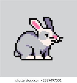 Pixel art illustration Rabbit. Pixelated Rabbit. Cute Rabbit animal icon pixelated
for the pixel art game and icon for website and video game. old school retro.