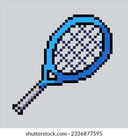 Pixel art illustration Racket. Pixelated Tennis Racket. Sports Tennis Racket icon pixelated
for the pixel art game and icon for website and video game. old school retro.
