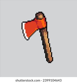 Pixel art illustration Red Axe. Pixelated Axe. Red Axe wood
pixelated for the pixel art game and icon for website and video game. old school retro.
