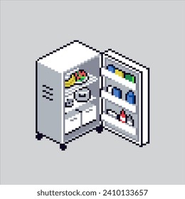 Pixel art illustration Refrigerator. Pixelated Fridge. Refrigerator Fridge
pixelated for the pixel art game and icon for website and video game. old school retro.