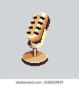 Pixel art illustration Retro Mic. Pixelated Microphone. Retro Mic Microphone icon pixelated for the pixel art game and icon for website and video game. old school retro.