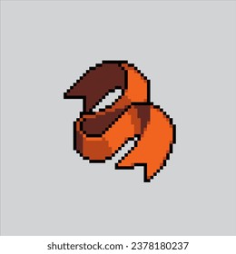 Pixel art illustration Ribbon. Pixelated Ribbon. Ribbon Party pixelated for the pixel art game and icon for website and video game. old school retro.