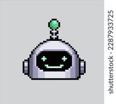 Pixel art illustration Robot head. Pixelated Robot. Robot head icon pixelated
for the pixel art game and icon for website and video game. old school retro.