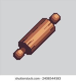 Pixel art illustration Rolling Pin. Pixelated Rolling Pins. Kitchen Rolling Pins
pixelated for the pixel art game and icon for website and video game. old school retro.