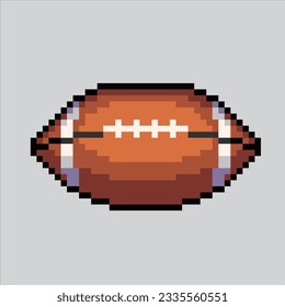 Pixel art illustration Rugby Ball. Pixelated Rugby Ball. Sports Rugby Ball icon pixelated for the pixel art game and icon for website and video game. old school retro.