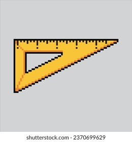 Pixel art illustration Ruler. Pixelated Ruler. Ruler
icon pixelated for the pixel art game and icon for website and video game. old school retro.