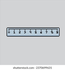 Pixel art illustration Ruler. Pixelated Ruler. Ruler
icon pixelated for the pixel art game and icon for website and video game. old school retro.