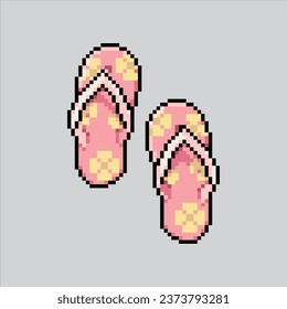 Pixel art illustration Sandals. Pixelated sandals. Sandals
icon pixelated for the pixel art game and icon for website and video game.
old school retro.
