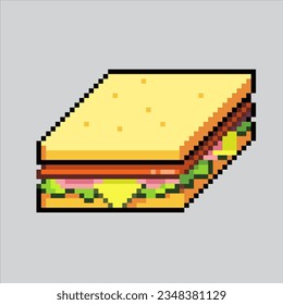 Pixel art illustration Sandwich. Pixelated Sandwich. Sandwich food icon pixelated
for the pixel art game and icon for website and video game. old school retro.