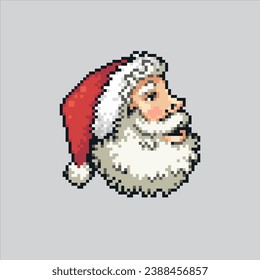 Pixel art illustration Santa Claus. Pixelated Christmas Santa. Christmas Santa Claus pixelated for the pixel art game and icon for website and video game. old school retro.