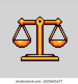 Pixel art illustration scale. Pixelated scale. justice scale icon pixelated
for the pixel art game and icon for website and video game. old school retro.