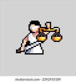 Pixel art illustration Scale Symbol. Pixelated Justic symbol. Scale Justice Symbol
pixelated for the pixel art game and icon for website and video game. old school retro.