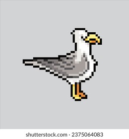 Ilustración de arte de Pixel, Gavill. Gaviota Pixelada. gaviota oceánica
icono pixelado para el juego de arte píxel e icono para el sitio web y el videojuego.
retro de la vieja escuela.