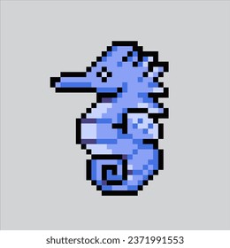 Pixel art illustration Seahorse. Pixelated Seahorse. Ocean Seahorse
icon pixelated for the pixel art game and icon for website and video game.
old school retro.