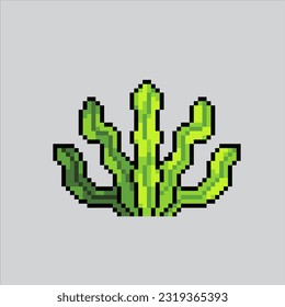 Pixel art illustration Seaweed. Pixelated Seaweed. Green Seaweed icon pixelated
for the pixel art game and icon for website and video game. old school retro.