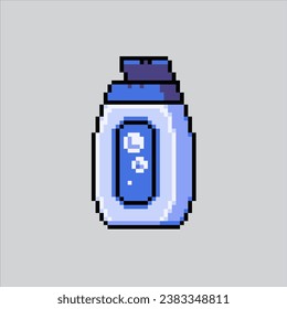 Pixel art illustration Shampoo. Pixelated Shampoo. Shampoo Bottle pixelated for the pixel art game and icon for website and video game. old school retro.
