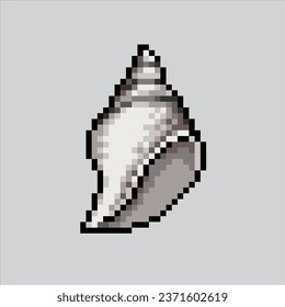 Pixel art illustration Shell. Pixelated Shell. Shell clam ocean style
icon pixelated for the pixel art game and icon for website and video game. old school retro.