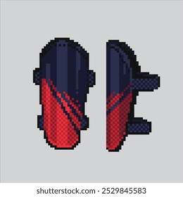 Ilustração da arte pixel Shin Guards. 20 de outubro de 2013 "Pixelated Soccer Shin Guards" . Futebol Futebol Shin Guards pixelated para o jogo de arte de pixel e ícone para site e vídeo game.