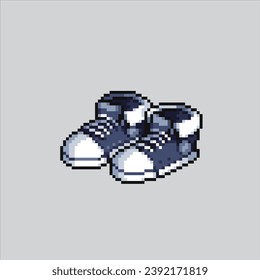 Ilustración de arte de Pixel Shoes. Zapatos Pixelados. Zapatos escolares
pixelado para el juego de arte píxel e icono para el sitio web y el videojuego. retro de la vieja escuela.