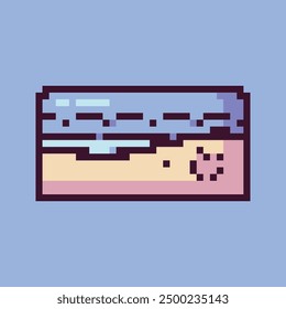 Pixel art illustration showcasing a vibrant and detailed nature scene. This digital artwork features a lush forest landscape, complete with pixelated trees, rolling hills, and a tranquil river flowing