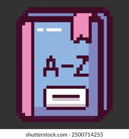 Pixel art illustration showcasing a vibrant and detailed office and school supplies scene. This digital artwork features a variety of pixelated items such as notebooks, pencils, erasers, rulers