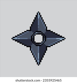 Pixel art illustration Shuriken. Pixelated Shuriken. Shuriken Ninja icon pixelated
for the pixel art game and icon for website and video game. old school retro.