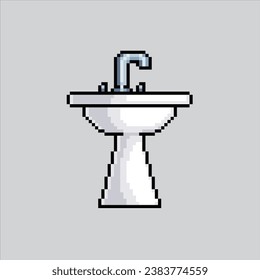 Pixel art illustration Sink. Pixelated Sink. Sink pixelated for the pixel art game and icon for website and video game. old school retro.