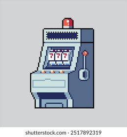 Pixel art illustration Slot Machine. Pixelated Casino Slot. Casino Slot Machine pixelated for the pixel art game and icon for website and video game. old school retro.