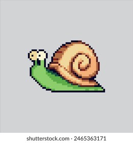 Pixel art illustration Snail. Pixelated Snail. Snail pixelated for the pixel art game and icon for website and video game. old school retro.