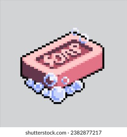 Pixel art illustration Soap. Pixelated Soap. Bathroom Soap pixelated for the pixel art game and icon for website and video game. old school retro.