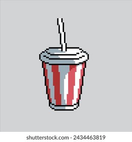 Pixel ilustración de arte Soda Drink. Soda de cine pixelado. Cinema Soda Drink pixelado
para el juego pixel art y el icono para el sitio web y el videojuego.