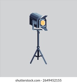Pixel art illustration Soft Box Lamp. Pixelated Camera Lighting. Camera Light Soft Box Lamp Icon pixelated for the pixel art game and icon for website and video game. old school retro.
