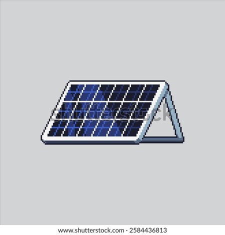 Pixel art illustration Solar Panel. Pixelated Electric Solar. Electric Solar Panel Icon pixelated for the pixel art game and icon for website and video game. old school retro.