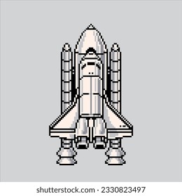 Pixel art illustration Space plane. Pixelated Spaceship.Space Plane icon pixelated
for the pixel art game and icon for website and video game. old school retro.