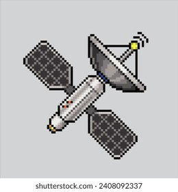 Pixel art illustration Space Satellite. Pixelated Satellite. Space Satellite pixelated for the pixel art game and icon for website and video game. old school retro.