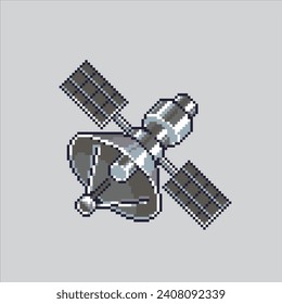 Pixel Art Illustration Space Satellite. Pixelsatellit. Space Satellite pixelig für das Pixelkunstspiel und Icon für Website- und Videospiel. Altschulretro.