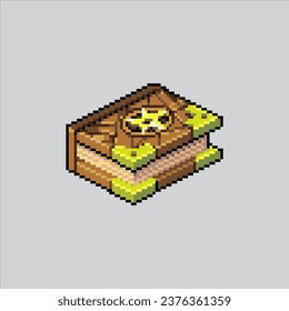 Pixel art illustration spell book. Pixelated Magic Book. Magical witch wizard spell book
icon pixelated for the pixel art game and icon for website and video game. old school retro.