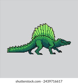 Pixel art illustration Spinosaurus. Pixelated Spinosaurus. Spinosaurus Dinosaur pixelated
for the pixel art game and icon for website and video game. old school retro.