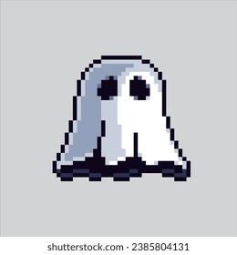 Pixel art illustration Spooky Ghost. Pixelated Ghost. Scary Spooky Ghost pixelated for the pixel art game and icon for website and video game. old school retro.