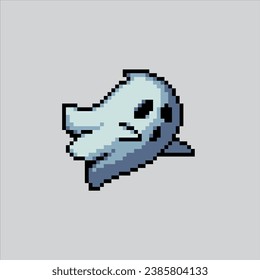 Pixel art illustration Spooky Ghost. Pixelated Ghost. Scary Spooky Ghost pixelated for the pixel art game and icon for website and video game. old school retro.