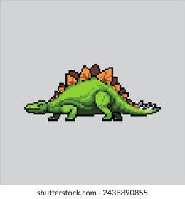 Pixel art illustration Stegosaurus. Pixelated Stegosaurus. Stegosaurus Dinosaur pixelated
for the pixel art game and icon for website and video game. old school retro.