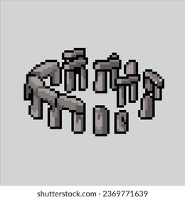 Pixel art illustration Stonehenge. Pixelated stonehenge. stonehenge landmark icon pixelated
for the pixel art game and icon for website and video game. old school retro.