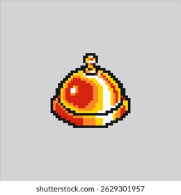 Pixel arte ilustração Tabela Bell. Campainha De Mesa Pixelizada. Hotel Desk Table Bell Icon pixelated para o jogo de arte de pixel e ícone para site e videogame.