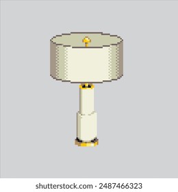 Pixel art illustration Table Lamp. Pixelated Table Lamp. Table Bed Lamp pixelated for the pixel art game and icon for website and video game. old school retro.