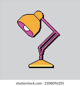 Pixel art illustration Table Lamp. Pixelated Lamp. Table Lamp Bedroom pixelated for the pixel art game and icon for website and video game. old school retro.