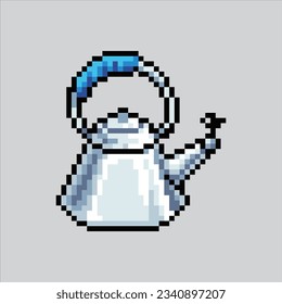 Ilustración de arte Pixel Teapot. Tetera Pixelada. Icono de la bebida caliente de té de Teapot pixelado
para el juego de arte píxel e icono para el sitio web y el juego de vídeo. retro de la vieja escuela.