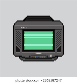 Ilustración de arte de Pixel, televisión. Televisión pixelada. ícono clásico de electrónica de tv pixelado
para el juego de arte píxel e icono para el sitio web y el juego de vídeo. retro de la vieja escuela.