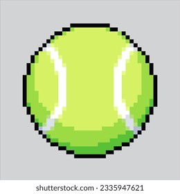 Pixel art illustration Tennis Ball. Pixelated Tennis Ball. Sports Tennis Ball icon pixelated for the pixel art game and icon for website and video game. old school retro.