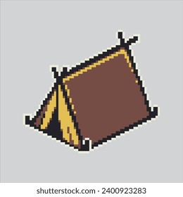 Pixel art illustration Tent Camp. Pixelated Tent Camp. Tent Camp for camping pixelated for the pixel art game and icon for website and video game. 