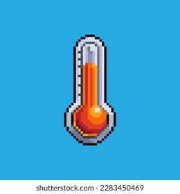 Pixel art illustration Thermometer. Pixelated thermometer. Colorful Rainbow pixelated
for the pixel art game and icon for website and video game. old school retro.